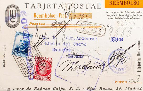 0000115428 - España. República Española Correo Certificado