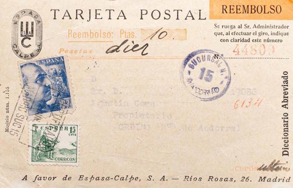 0000115429 - España. República Española Correo Certificado