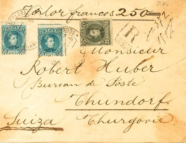 0000117886 - Spain. Alfonso XIII Registered Mail