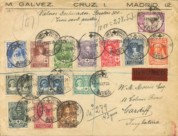 0000124422 - Spain. Alfonso XIII Registered Mail